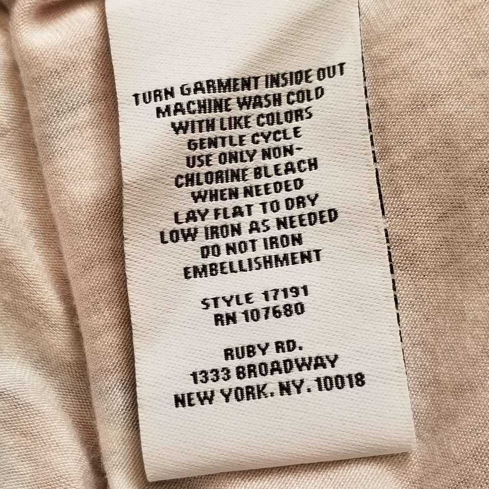 Ruby Rd. Embellished Chevron Tunic Top, Size M - image 6